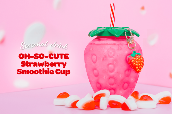 NEW! OH-SO-CUTE STRAWBERRY SMOOTHIE CUP